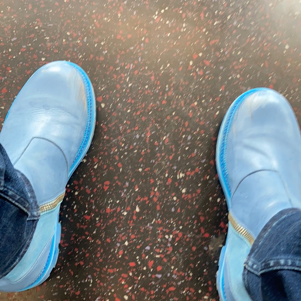 Boots leather blue